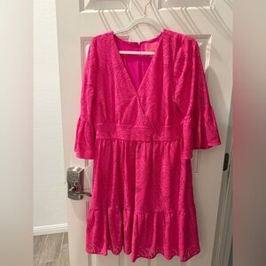 Lilly Pulitzer Vibrant Pink Lace Dress